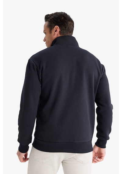Defacto Regular Fit Dik Yaka Yarım Fermuarlı İçi Yumuşak Tüylü Basic Düz Sweatshirt X7405az25aunv91 Lacivert
