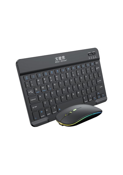 Go Des Gd-kb323 Ergonomik 2in1 Bluetooth Bağlantılı Kablosuz Klavye Ve Mouse Seti Siyah Optik