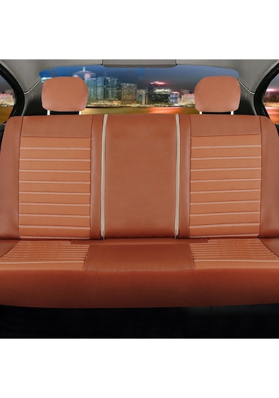Renault R11 Full Deri Oto Koltuk Kılıfı Ön Arka Set  Serisi Tarçın