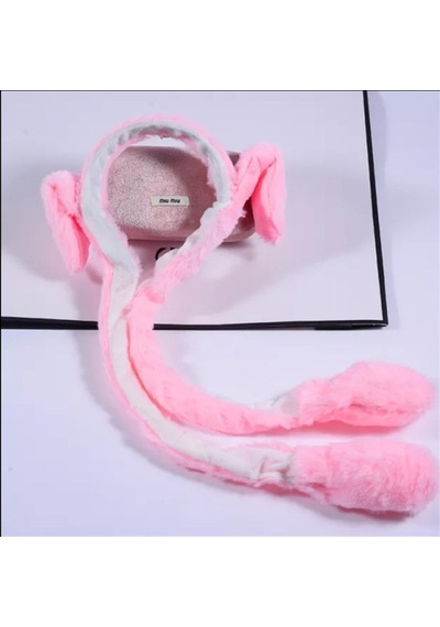Hareketli Işıklı Tavşan Kulak Taç-pembe Pembe
