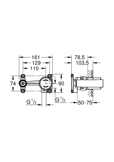 Grohe Eurodisc Joy Tek Kumandalı Lavabo Bataryaları için İç Gövde