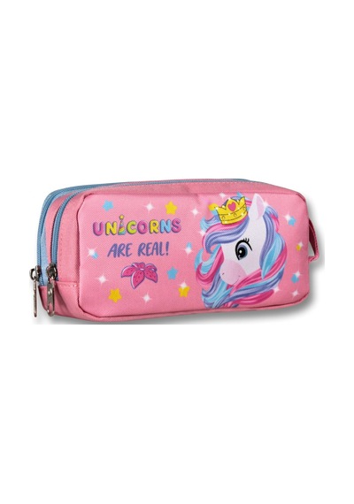 Cennec Şeffaf Bölmeli Pembe Unicorn İlkokul Sırt Çantası Ve Kalemlik Seti - Kız Çocuk