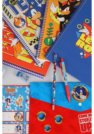 X Dekomus "speed Force Collection" Lisanslı Sonic Premıum Kırtasiye Seti 4 Adet A4 Defter,okul Etiketi,dosya Diğer