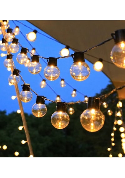 Güneş Enerjili Led 20 Ampullü Bahçe Led Işık Zinciri Dekoratif Dış Mekan Aydınlatma 3 Metre 8 Mod 1