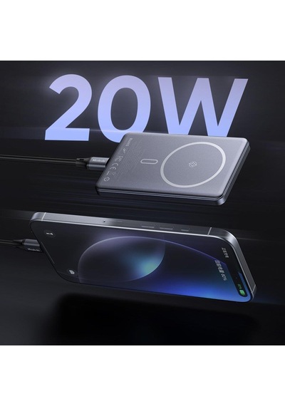 Mcdodo Mc-4641 20w 5000mah Metal Manyetik Kablosuz Powerbank Siyah