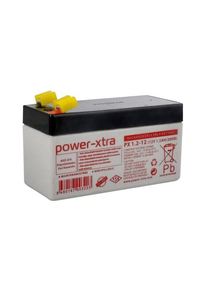 Px 1.2-12 12v 1.2ah/20hr Kuru Akü Power-xtra