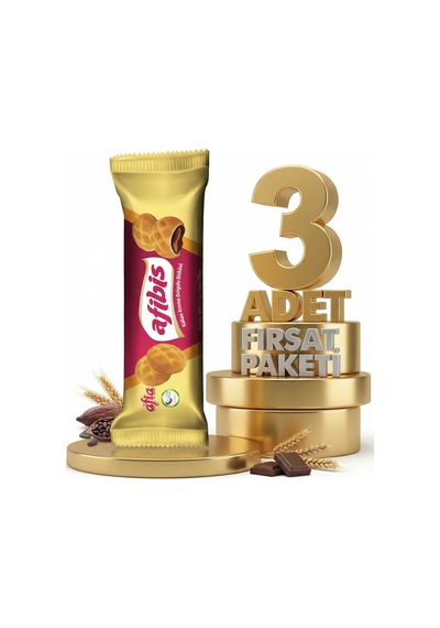 Afia Afibis Kakao Krema Dolgulu Bisküvi 3x75 Gr