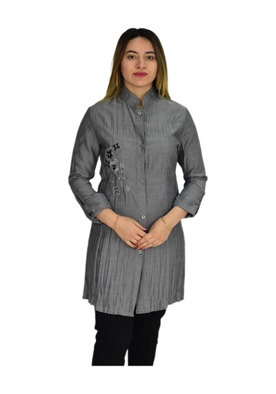Kadın Nakışlı Hakim Yaka Tunik Jns-3004 001