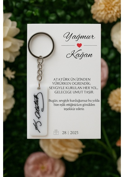 Uv Baskı Anahtarlık Söz, Nişan, Nikah, Düğün, Kına 10 Adet Şeffaf