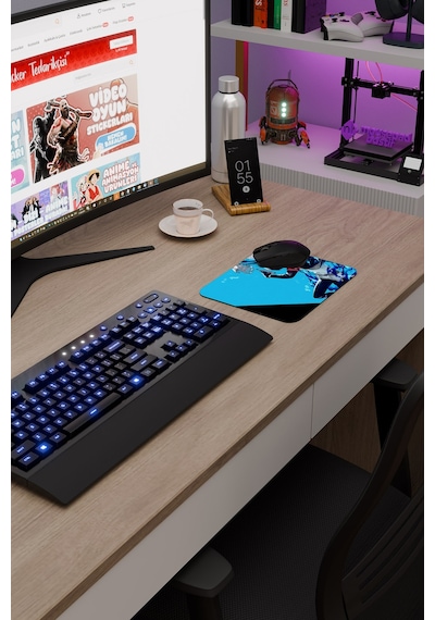 Persona 3 Kaymaz Dikişli Kauçuk Oyuncu Mousepad V3 - 22x18 Gaming Mouse Pad Fare Altlığı