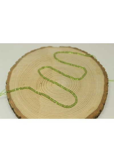 Peridot (Zebercet) Taşı Küp Şekilli Dizi 2.5Mm