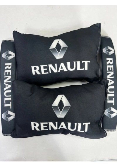 Siyah Renault İkili Yastık Ve Kemer Kılıfı Seti