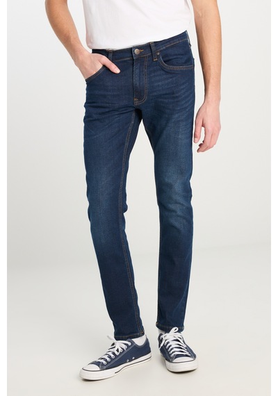 Lee Luke Slim Fit Düşük Bel Denim Esnek Jean Kot Pantolon Deep Blue