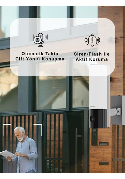 El3 Dış Mekan Güvenlik Kamerası Full Hd, Gece Görüşlü, Sirenli Fynix Teknoloji