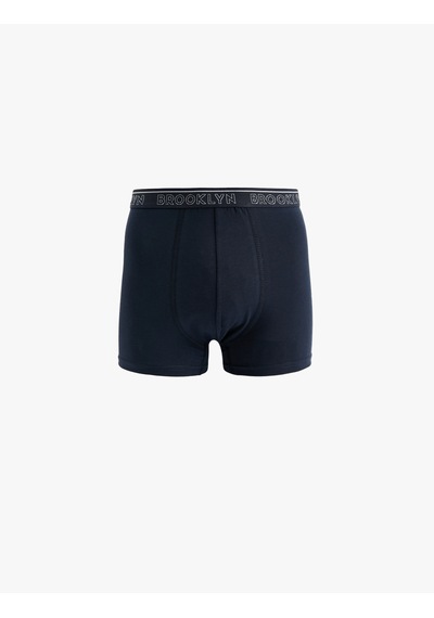 Koton Baskılı Lastikli Basic Pamuklu 3'lü Boxer Seti Gri Melanj 6wlm90040mk Gri Melanj