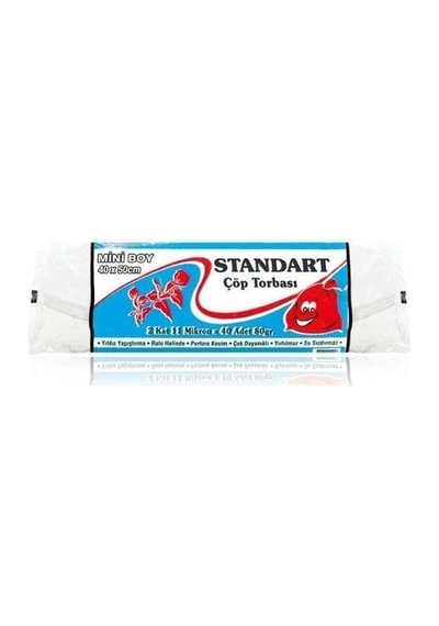 Kazanç Plastik Standart Mini Boy 40x50 Beyaz 40'lı 50 Rulo