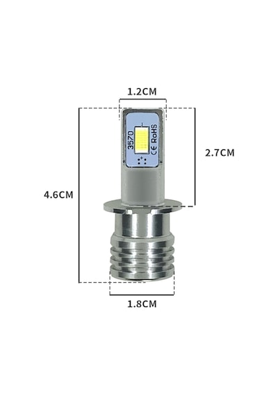 Femex Nova H3 Buz Mavisi Fansız Led  Ampul 4800 Lumen