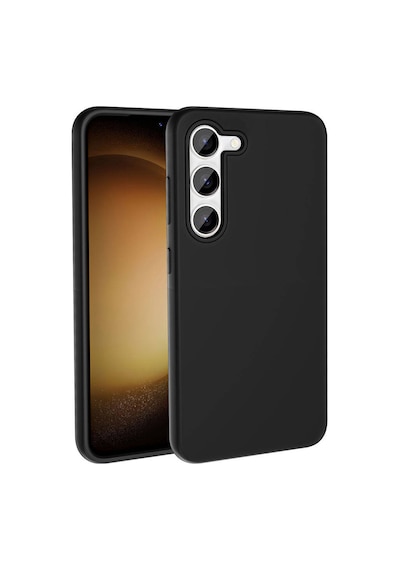 Galaxy S23 Kılıf M-safe Şarj Özellikli Sıvı Teknolojili Silinebilir Sert Zore Kivi Kapak - Siyah