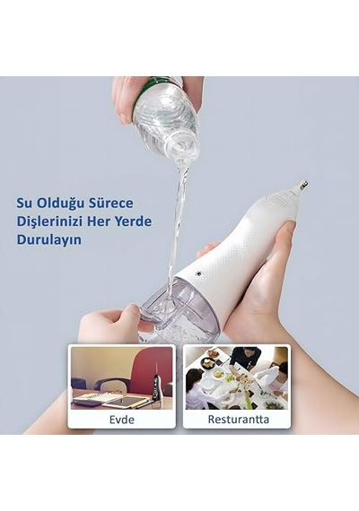 V580 Taşınabilir Şarjlı Ağız Duşu - 5 Basınç Modlu Diş Ve Protez Temizleyici - Diş Eti Masaj Fonksiyonlu Ipx7