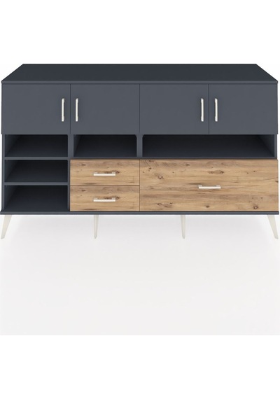 Hyperion Konsol 8 Raflı 3 Çekmeceli 4 Kapaklı 176x44x99 Antrasit- Antrasit-antrasit/çam Hyperion Konsol 8 Raflı 3 Çekmeceli 4 Kapaklı 176x44x99 Antrasit- Antrasit-antrasit/çam