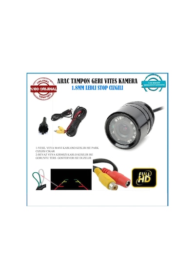 Audiomax Geri Görüş Vites Kamerası Gece Görüşlü Ir Ledli hd