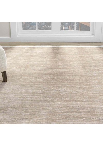 Düz Bej Kahve Yatay Çizgili Modern Halı - Ns5119kv Bej - Kahve