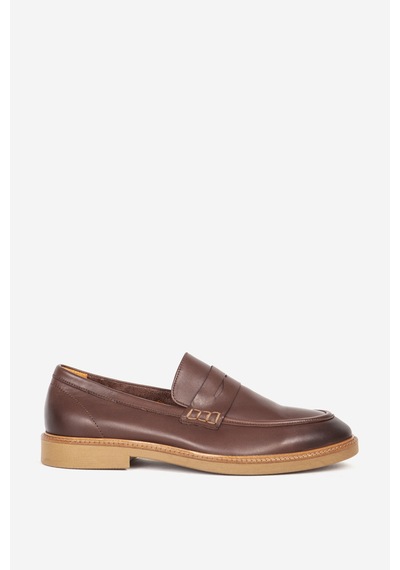Dericlub Erkek Gerçek Deri Klasik Loafer Fr 242025 Kahverengi Kahverengi