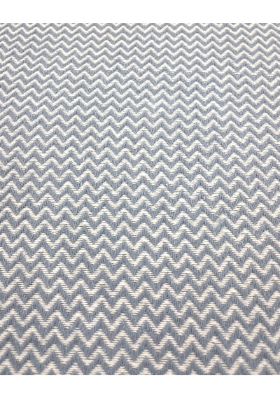 Özdilek Pamuklu Kaymaz Zigzag Koltuk Örtüsü 170x210 - İndigo İndigo Mavi