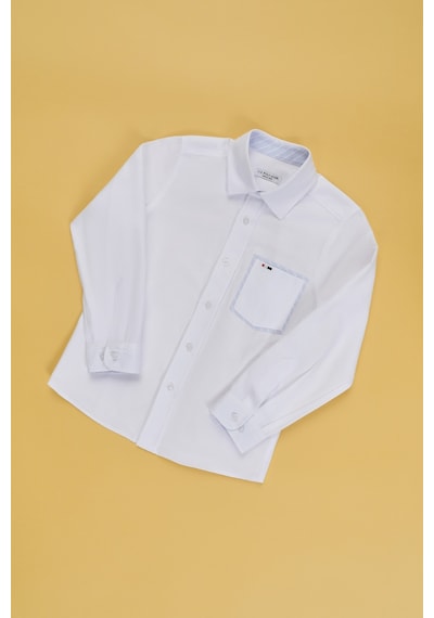 U.S. Polo Assn. U.s. Polo Assn. Erkek Çocuk Beyaz Gömlek Desenli 50324676-vr013