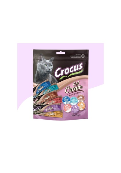 Crocus 6 Farklı Aromalı Kedi Krema Ödülü 30x15gr