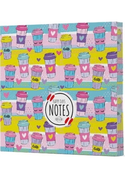 Kahve 10 Çizgisiz Defter Yan Baskılı Siyah