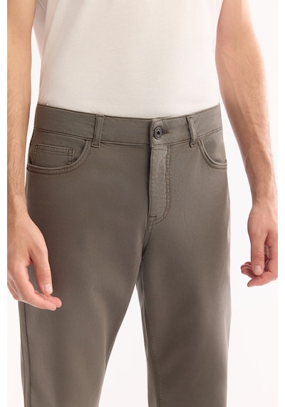 Avva Erkek Gri Haki Klasik Bel Soft Touch Pamuklu Slim Fit Pantolon B003038