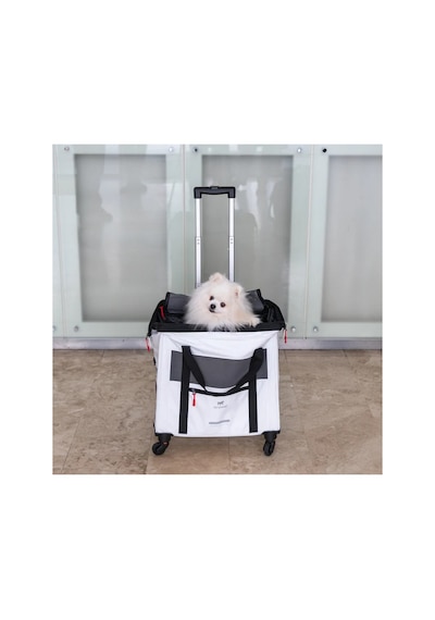 Ferplast Voyager 450 Eco Tekerlekli Evcil Hayvan Taşıma Çantası Beyaz 46x26x48cm
