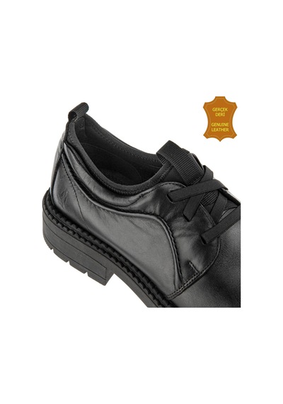 Hush Puppies Kabo 725810 Gerçek Deri, Anatomik, Erkek Ayakkabı Siyah Siyah