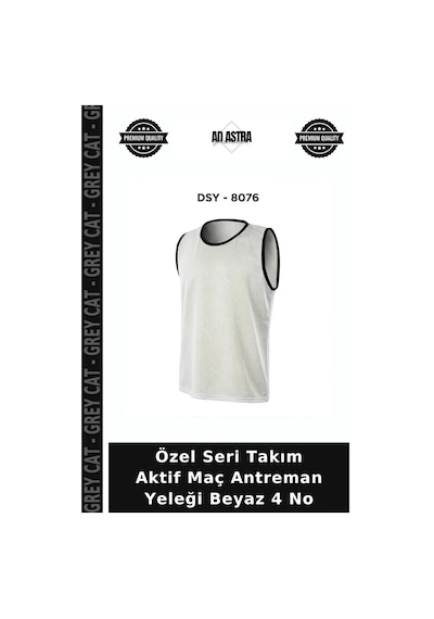 Özel Seri Takım Aktif Maç Antreman Yeleği Beyaz 4 No