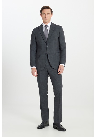 AC&Co / Altınyıldız Classics Erkek Antrasıt Yünlü Cordura Kumaş Slim Fit Dar Kesim Kırlangıç Yaka Desenli Kapak Cepli Takım Elbise Antrasıt AC&Co / Altınyıldız Classics Erkek Antrasıt Yünlü Cordura Kumaş Slim Fit Dar Kesim Kırlangıç Yaka Desenli Kapak Cepli Takım Elbise Antrasıt
