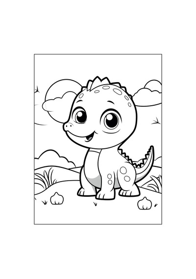 Sevimli Dinozorlar Boyama Kitabı 50 Süper Dinozor