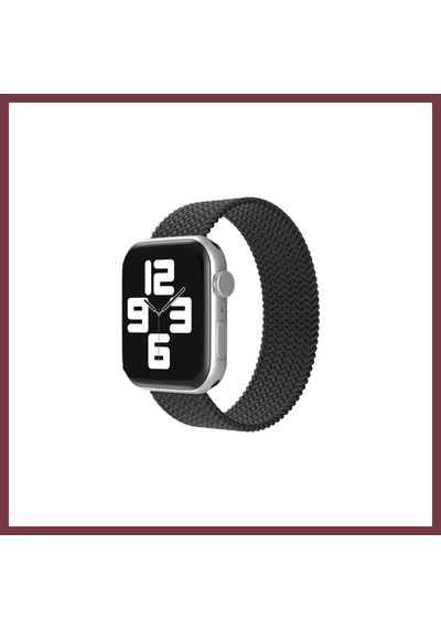 Storeşahin Apple Watch 38mm Uyumlu Ayarlı Solo Silikon Kordon - Siyah Shn0720