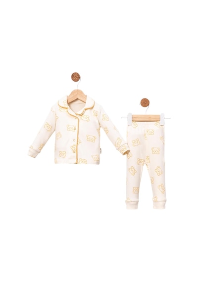 Bluefeet Bbc Sarı Lüks Çıtçıtlı Kız Bebe Pijama Takımı Sarı