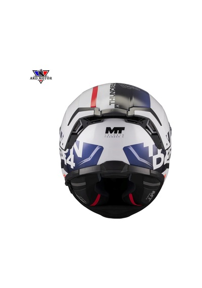Mt Helmets Thunder 4 Sv Waves A17 Parlak Kapalı Kask Beyaz