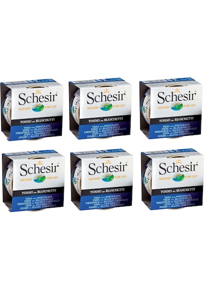 Schesir Ton Balıklı ve Ringa Balıklı Jelly Yetişkin Kedi Konservesi 6 x 85 G