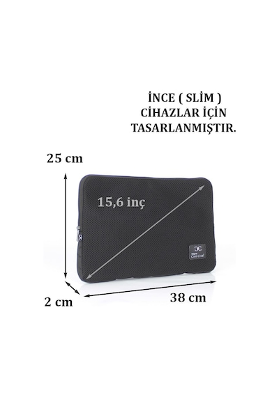 15.6'' ve 15'' inç Apple Uyumlu MacBook File Sünger Laptop Kılıfı