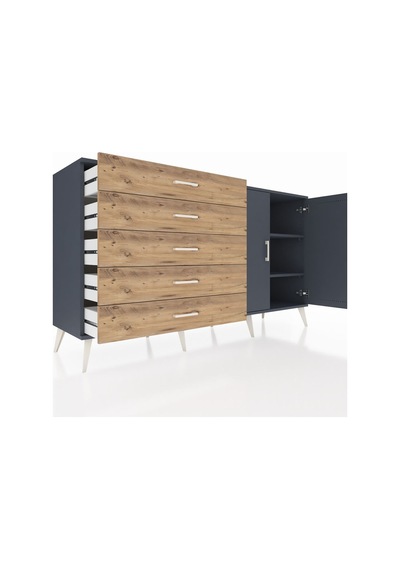 Hyperion Konsol 2 Raflı 5 Çekmeceli 2 Kapaklı 176x44x99 Antrasit-antrasit/çam Antrasıt/antrasıt - Antrasıt Hyperion Konsol 2 Raflı 5 Çekmeceli 2 Kapaklı 176x44x99 Antrasit-antrasit/çam Antrasıt/antrasıt - Antrasıt