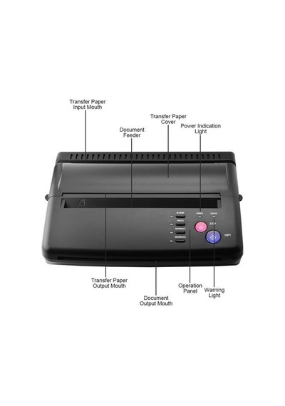 Thermal Copier Machine Prt1 Siyah Dövme Stencil Termal Yazıcı