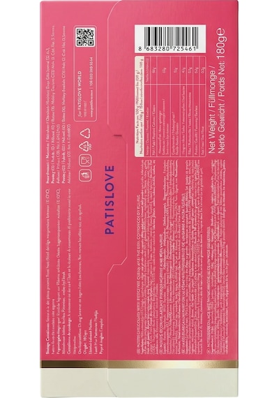 Patislove Antep Fıstığı Kremalı Ve Pişmaniye Dolgulu Beyaz Çikolata, 180g