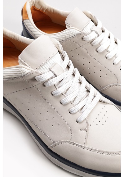 Fast Step Hakiki Deri Erkek Casual Ayakkabı 742ma242010 Bej Deri