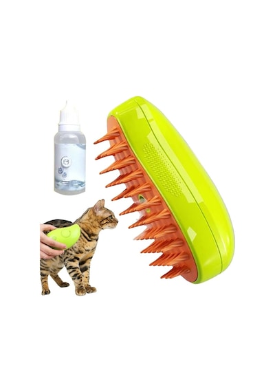 1 Adet Buharlı Kedi Tarağı Masajlı Tüy Bakım Fırçası