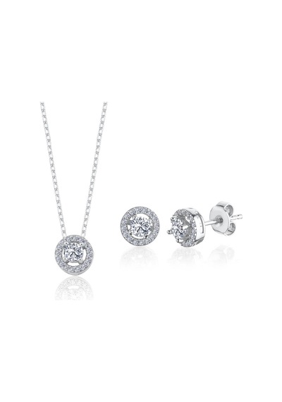 0.75 Karat Mia Zirconia Büyülü Işıltı İkili Tektaş Gümüş Set