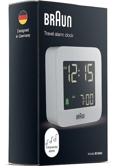 Braun Bc08g Gri Klasik Seyahat Dijital Alarmlı Masa Saati Brn.bc08g