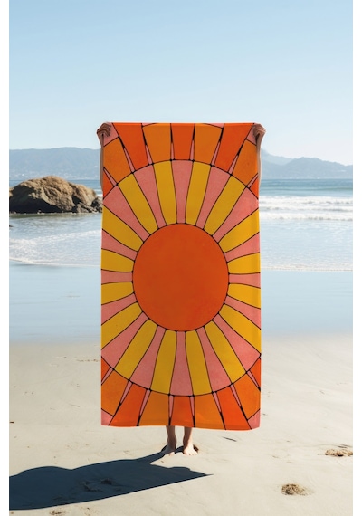 Dijital Baskı Plaj Deniz Havlusu 80 X 160 Cm Peştamal Hvl0264 Renkli